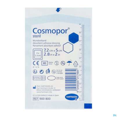 Wundverband Cosmopor Steril Selbstklebend 7,2x 5cm 1st, A-Nr.: 3012794 - 02