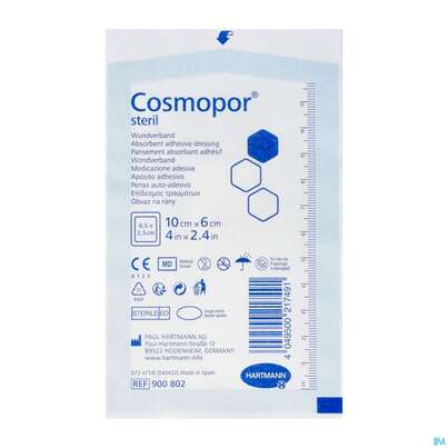 Wundverband Cosmopor Steril Selbstklebend 10x 6cm 1st, A-Nr.: 3012819 - 02