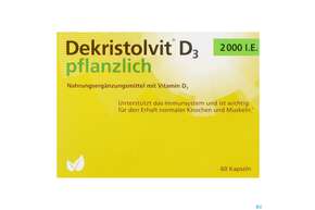 Vitamin D3 Kapseln 2000ie Dekristolvit Pflanzlich 60st, A-Nr.: 5800515 - 01