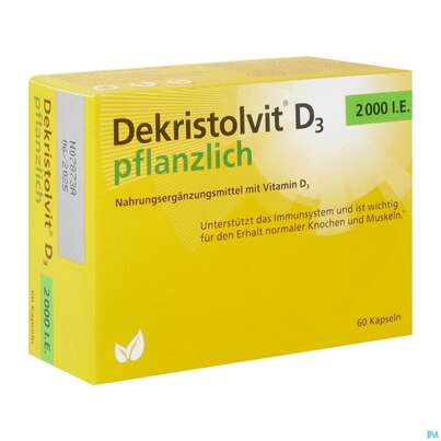 Vitamin D3 Kapseln 2000ie Dekristolvit Pflanzlich 60st, A-Nr.: 5800515 - 02