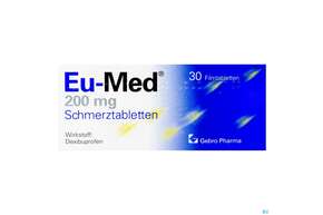 Eu-med Schmerztabl 200mg 30st, A-Nr.: 2442653 - 01