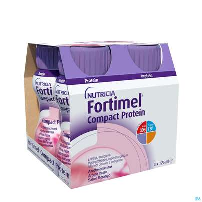 Fortimel/compact/protein 125ml Vitalflasche Erdbeere 4st, A-Nr.: 3948662 - 05