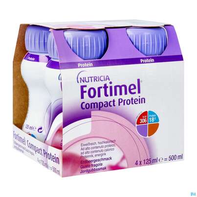 Fortimel/compact/protein 125ml Vitalflasche Erdbeere 4st, A-Nr.: 3948662 - 04