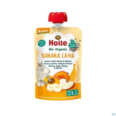 Holle Demeter Bio Fruechtepueree Ab 1 Jahr Banana Lama Banane Apfel/mango/apriko 100g, A-Nr.: 5080765 - 01