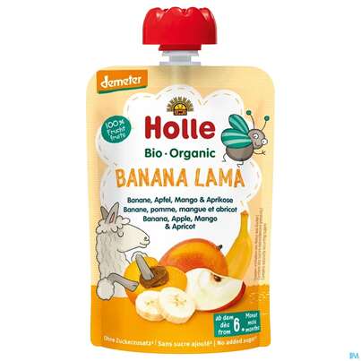 Holle Demeter Bio Fruechtepueree Ab 1 Jahr Banana Lama Banane Apfel/mango/apriko 100g, A-Nr.: 5080765 - 02