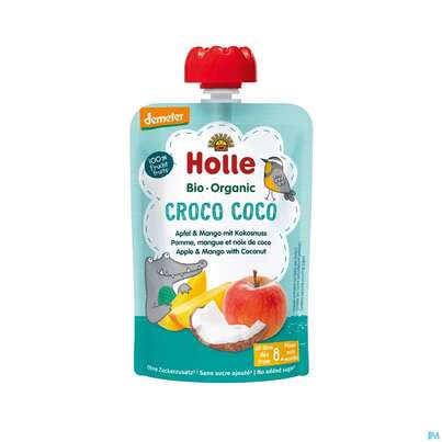 Holle Demeter Bio Fruechtepueree Ab 1 Jahr Croco Coco Apfel/mango/kokusnuss 100g, A-Nr.: 5080713 - 01