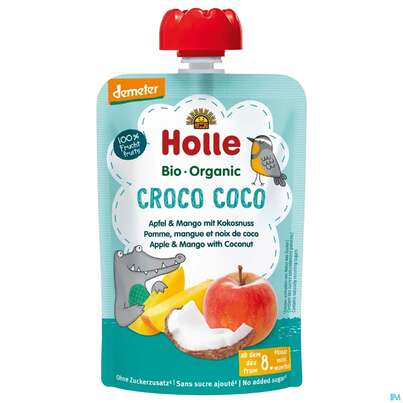 Holle Demeter Bio Fruechtepueree Ab 1 Jahr Croco Coco Apfel/mango/kokusnuss 100g, A-Nr.: 5080713 - 02