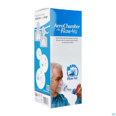 Inhalatoren U.zubehoer Aero Chamber +maske Blau Erwachsene +flow-vu Neu 1st, A-Nr.: 5476492 - 02