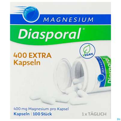 Sie sehen eine Packung Magnesium Diasporal/400 Extra Kapseln 100st, Produktbild: 01 Magnesium Diasporal/400 Extra Kapseln 100st, A-Nr.: 5355570 - 01