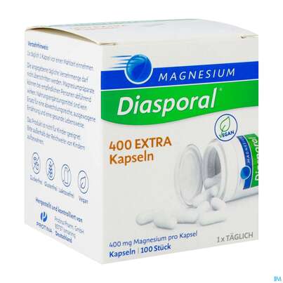 Sie sehen eine Packung Magnesium Diasporal/400 Extra Kapseln 100st, Produktbild: 02 Magnesium Diasporal/400 Extra Kapseln 100st, A-Nr.: 5355570 - 02