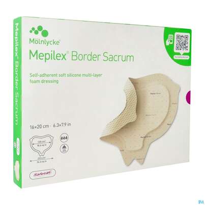 Schaumverband Mepilex/silikon Border Sacrum +haftrand 16x 20cm 5st, A-Nr.: 4870956 - 02