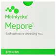 Sie sehen eine Packung Mepore Heftpflaster 5mx 7cm 1st, Produktbild: 01 Mepore Heftpflaster 5mx 7cm 1st, A-Nr.: 0803963 - 01