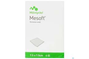 Vlieskompressen Mesoft Unsteril 7,5x 7,5cm 100st, A-Nr.: 1652207 - 01