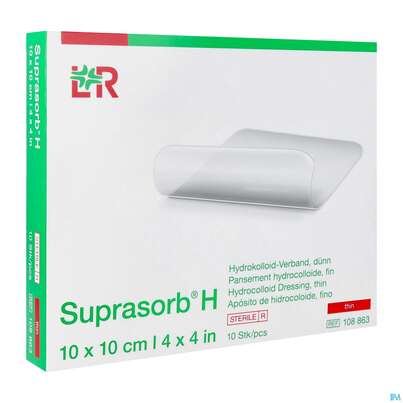 Suprasorb H Hydrokolloid-verband Duenn 10x10cm 10st, A-Nr.: 5095123 - 02