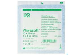 Vlieskompressen Vliwasoft 4fach Steril 10x 10cm 2st, A-Nr.: 1016948 - 01