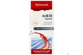 Sie sehen eine Packung Krill Oel Kapseln Alpinamed 60st, Produktbild: 01 Krill Oel Kapseln Alpinamed 60st, A-Nr.: 3482755 - 01