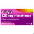 Sie sehen eine Packung Allegra Filmtabl 120mg 30st, Produktbild: 01 Allegra Filmtabl 120mg 30st, A-Nr.: 5515973 - 01