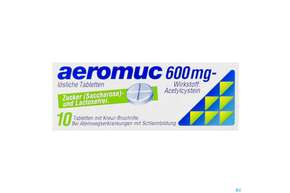 Aeromuc Tabl Loeslich 600mg 10st, A-Nr.: 1284962 - 01