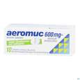 Sie sehen eine Packung Aeromuc Tabl Löslich 600mg 10st, Produktbild: 03 Aeromuc Tabl Löslich 600mg 10st, A-Nr.: 1284962 - 03