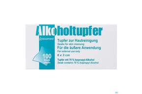 Alkoholtupfer 3x 3cm Neu 100st, A-Nr.: 5764802 - 01