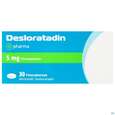 Sie sehen eine Packung Desloratadin-+pharma Filmtabl 5mg 30st, Produktbild: 01 Desloratadin-+pharma Filmtabl 5mg 30st, A-Nr.: 3903151 - 01