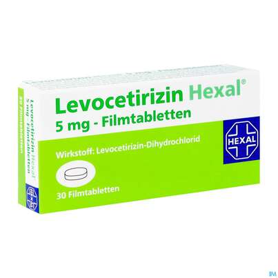 Levocetirizin-hexal Filmtabl 5mg 30st, A-Nr.: 3546515 - 02