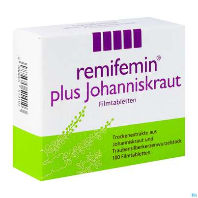 Sie sehen eine Packung Remifemin Plus Johanniskraut Filmtabl 100st, Produktbild: 04 Remifemin Plus Johanniskraut Filmtabl 100st, A-Nr.: 5514100 - 04