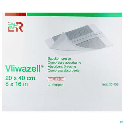 Vliwazell Saugkompresse Steril 20x 40cm 30st, A-Nr.: 3707473 - 01