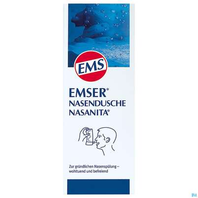 Emser Kombipack Nasendusche Plus 4x Nasenspuelsalz 2,5g 1pk, A-Nr.: 4007499 - 01