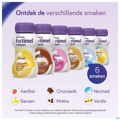 Sie sehen eine Packung Fortimel/compact/2.4 125ml Vitalflasche Banane 4st, Produktbild: 12 Fortimel/compact/2.4 125ml Vitalflasche Banane 4st, A-Nr.: 4293944 - 12