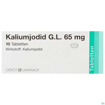 Kaliumjodid G.L. 65mg Tabletten 10 Stück, A-Nr.: 3762992 - 01