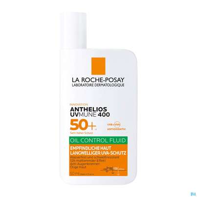 Sie sehen eine Packung Sonnenprodukte La Roche Posay Anthelios/oil Control Fluid Uvmune400 Lsf50+ 50ml, Produktbild: 04 Sonnenprodukte La Roche Posay Anthelios/oil Control Fluid Uvmune400 Lsf50+ 50ml, A-Nr.: 5696503 - 04