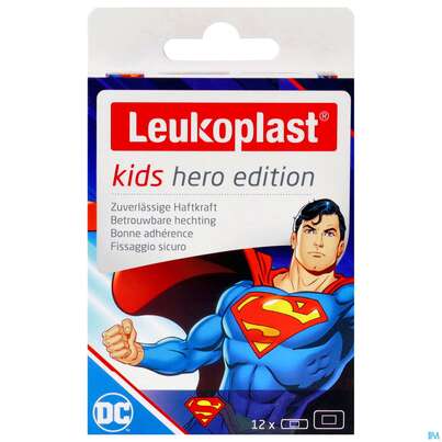 Wundpflaster Leukoplast/kids/hero Superman Strips 2gr 19x56mm +38x63mm 12st, A-Nr.: 5755482 - 01