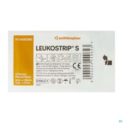 Wundnahtstreifen Leukostrip/s 4x 38mm 1 Briefchen Zu 4 Streifen2882 1pk, A-Nr.: 2830349 - 02