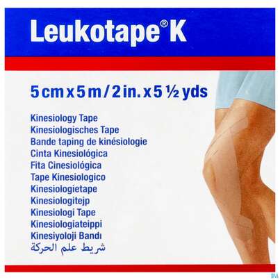 Tape Kinesiologisch Leukotape K 5mx 5cm Hautfarben 1st, A-Nr.: 3151834 - 01