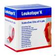 Sie sehen eine Packung Tape Kinesiologisch Leukotape K 5mx 5cm Rot 1st, Produktbild: 02 Tape Kinesiologisch Leukotape K 5mx 5cm Rot 1st, A-Nr.: 3151863 - 02
