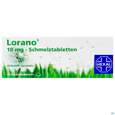Sie sehen eine Packung Lorano Schmelztabl 10mg 10st, Produktbild: 01 Lorano Schmelztabl 10mg 10st, A-Nr.: 3545378 - 01