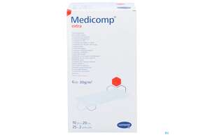 Kompressen Medicomp/extra Vliesstoff 6fach Steril 10x 20cm 25x2 50st, A-Nr.: 1652070 - 01