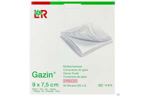 Mullkompressen Gazin Baumw.17faedig Steril 8fach 9x 7,5cm 25x2 50st, A-Nr.: 2309262 - 01