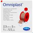 Sie sehen eine Packung Fixierpflaster Omniplast 5mx 2,5cm 1st, Produktbild: 01 Fixierpflaster Omniplast 5mx 2,5cm 1st, A-Nr.: 1565997 - 01