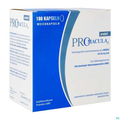 Sie sehen eine Packung Promacula Kapseln Areds2 180st, Produktbild: 02 Promacula Kapseln Areds2 180st, A-Nr.: 4330875 - 02
