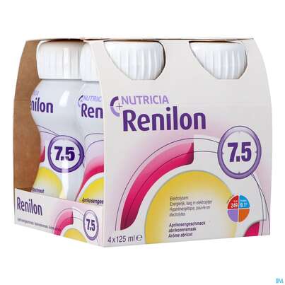 Sie sehen eine Packung Renilon 125ml Vitalflasche 7.5 Aprikose 4st, Produktbild: 02 Renilon 125ml Vitalflasche 7.5 Aprikose 4st, A-Nr.: 4119749 - 02