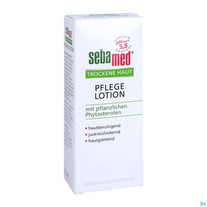 Sie sehen eine Packung Sebamed Hautberuhigende Lotion 200ml, Produktbild: 03 Sebamed Hautberuhigende Lotion 200ml, A-Nr.: 3399511 - 03