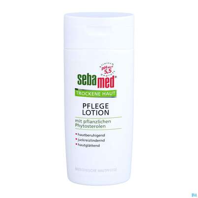 Sie sehen eine Packung Sebamed Hautberuhigende Lotion 200ml, Produktbild: 06 Sebamed Hautberuhigende Lotion 200ml, A-Nr.: 3399511 - 06